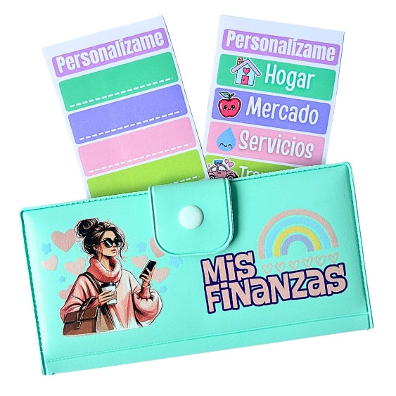 Kit Financiero Carpeta + Organigastos (Color Verde Menta)