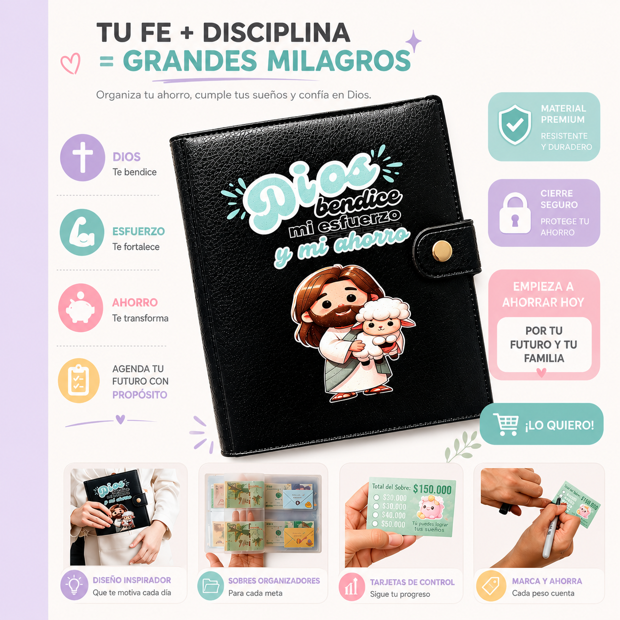 Carpeta de Ahorro Color Negro*