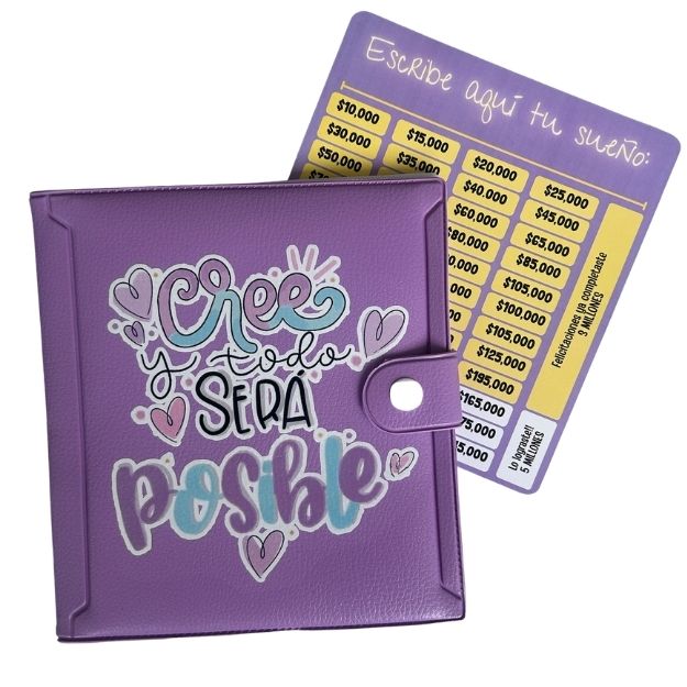 Carpeta de Ahorro Color Lila