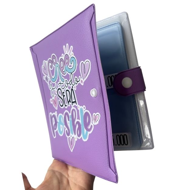 Carpeta de Ahorro Color Lila
