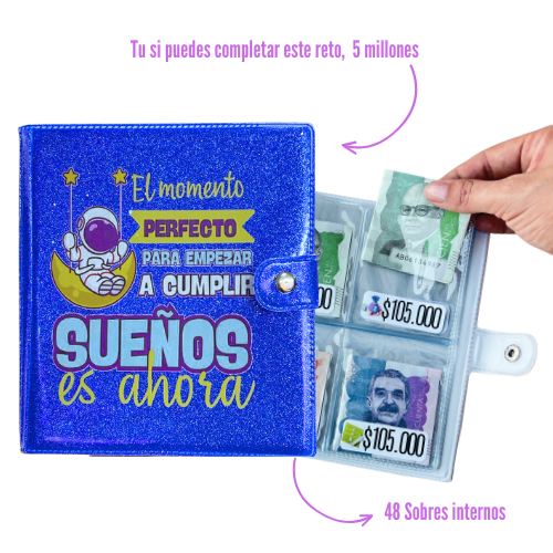 Carpeta de Ahorro color Azul Eléctrico