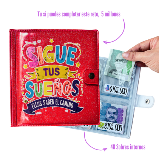 Carpeta de Ahorro Rojo Escarchita