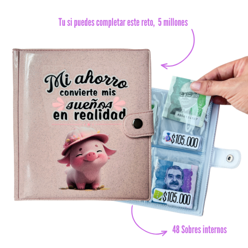 Carpeta de Ahorro color Palo Rosa