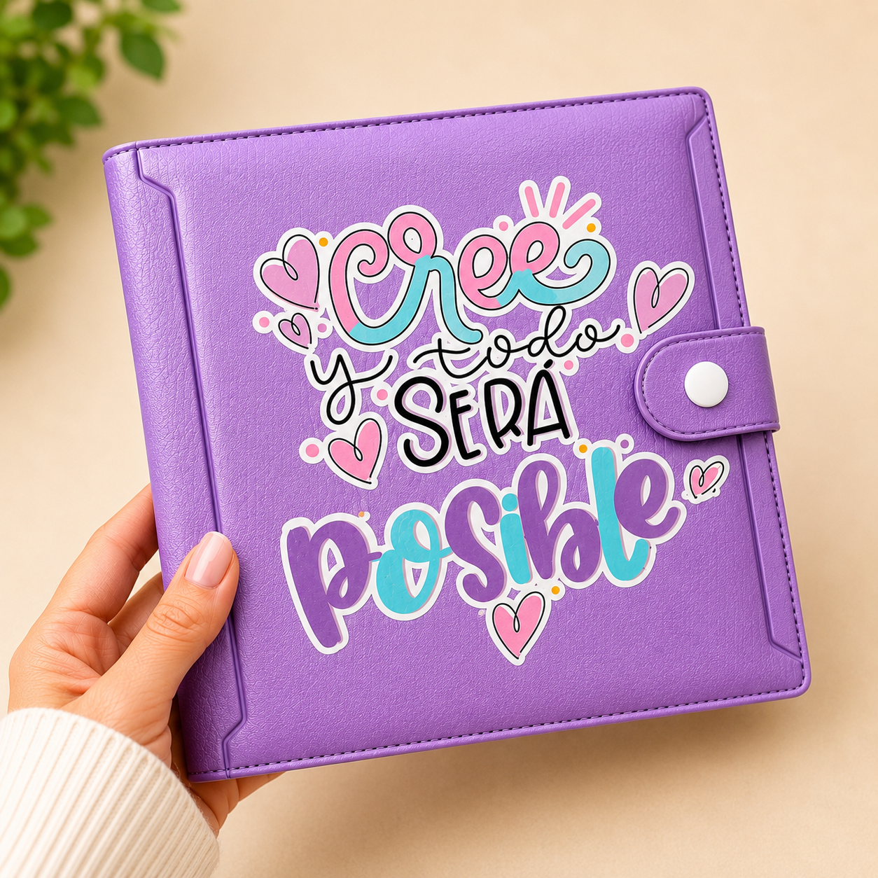Carpeta de Ahorro Color Lila Cree