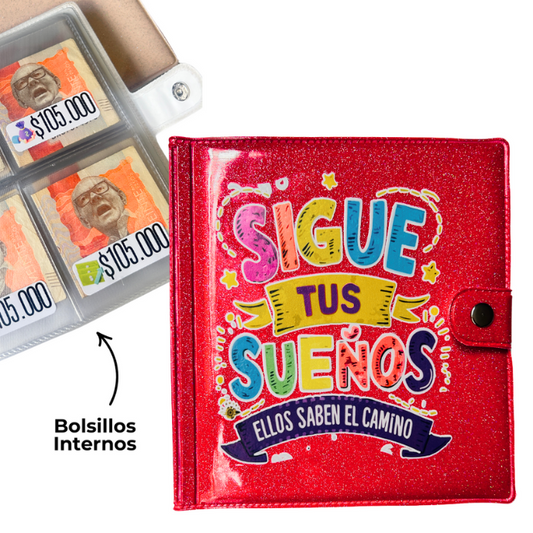 Carpeta de Ahorro Rojo Escarchita