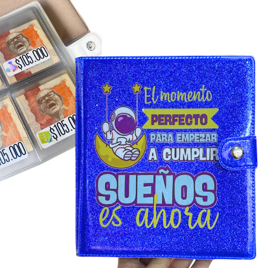 Carpeta de Ahorro Azul Electrico