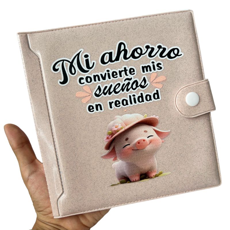 Carpeta de Ahorro Color Palo Rosa