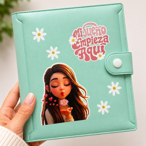 Carpeta de Ahorro Verde Menta