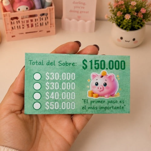Carpeta de Ahorro color Rosadito